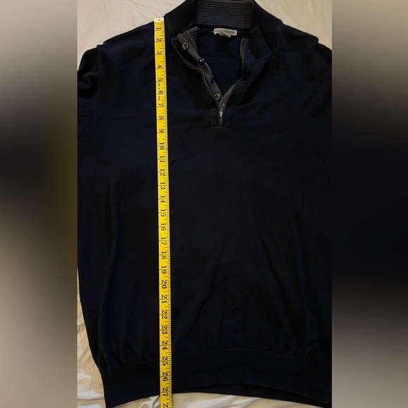 Paraphrase Blue Quarter Zip Sweater Versatile Knit Design - Picture 4 of 8